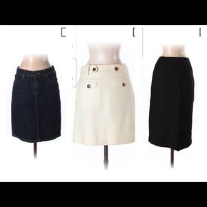 Bundle of 3 skirts J.Crew size 0 Banana Republic
